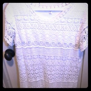 White crochet Dress